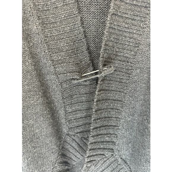 Eileen Fisher Cardigan Black Wool Soft Cozy Cable Knit Oversized Relaxed Size XL - Picture 4 of 11